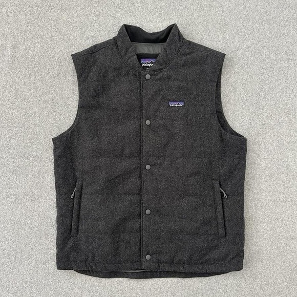 Patagonia Other - Patagonia Vest Mens Large Gray Wool Snap Front Lined Zip Pockets STY 27440 FA18